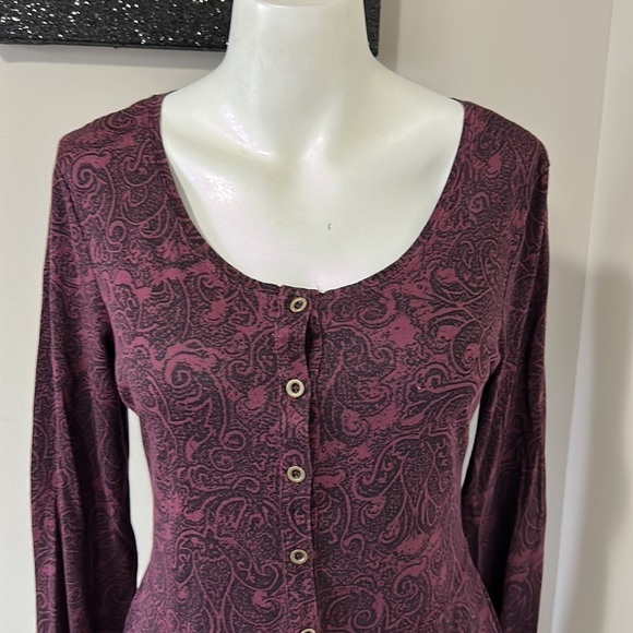 Peruvian Connection Pima Cotton Long Sleeve Jacquard Knit Dress Sz S - Picture 2 of 11